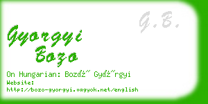 gyorgyi bozo business card